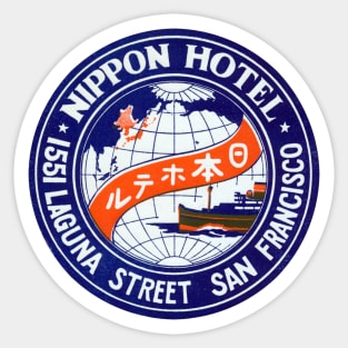 1930s Nippon Hotel, San Francisco, California Sticker